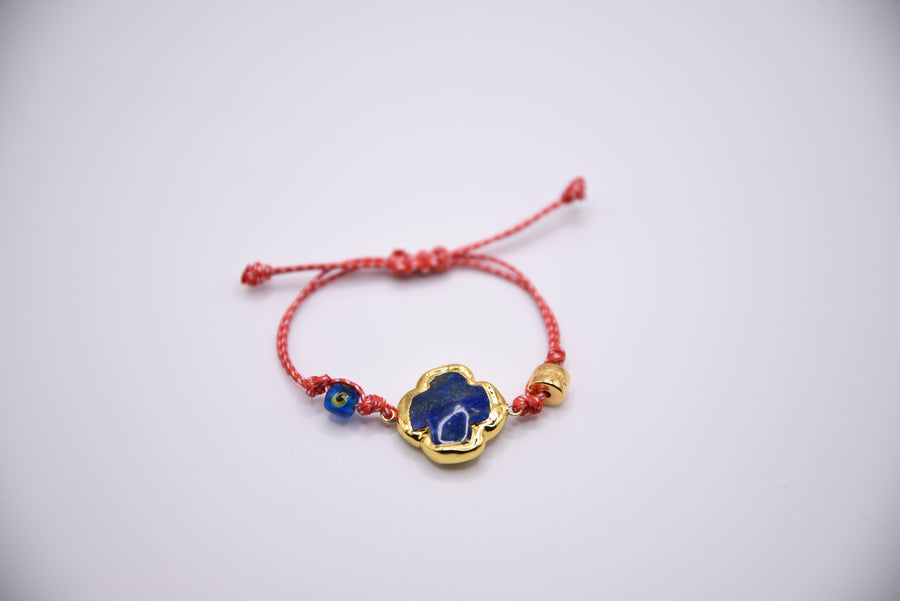 Blue cross lapis martaki bracelet