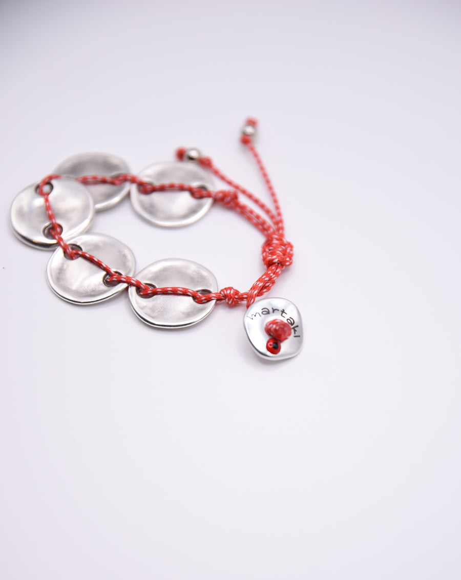 Silver stone martaki bracelet