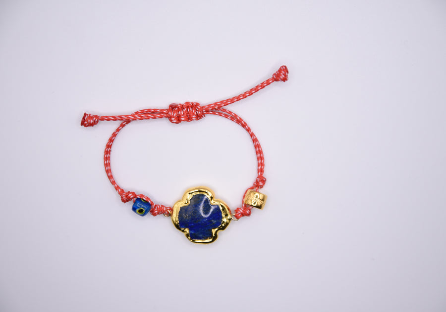 Blue cross lapis martaki bracelet