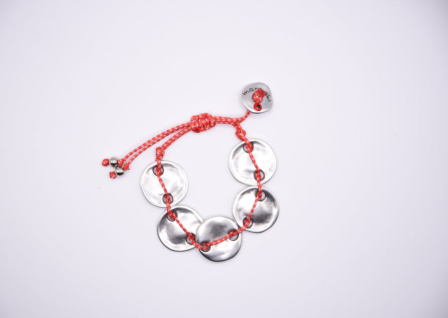 Silver stone martaki bracelet