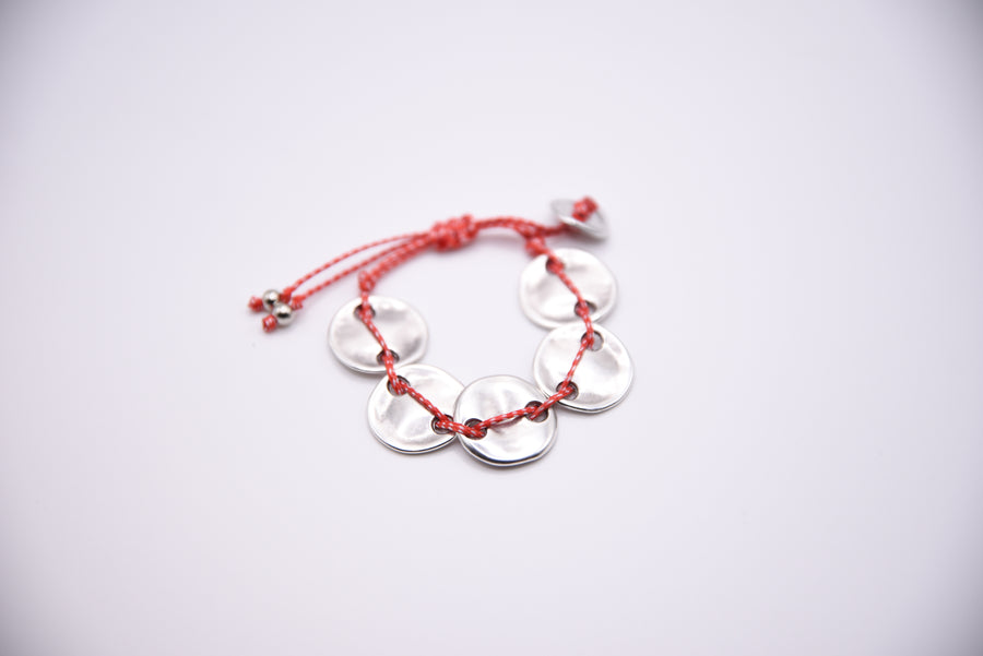 Silver stone martaki bracelet