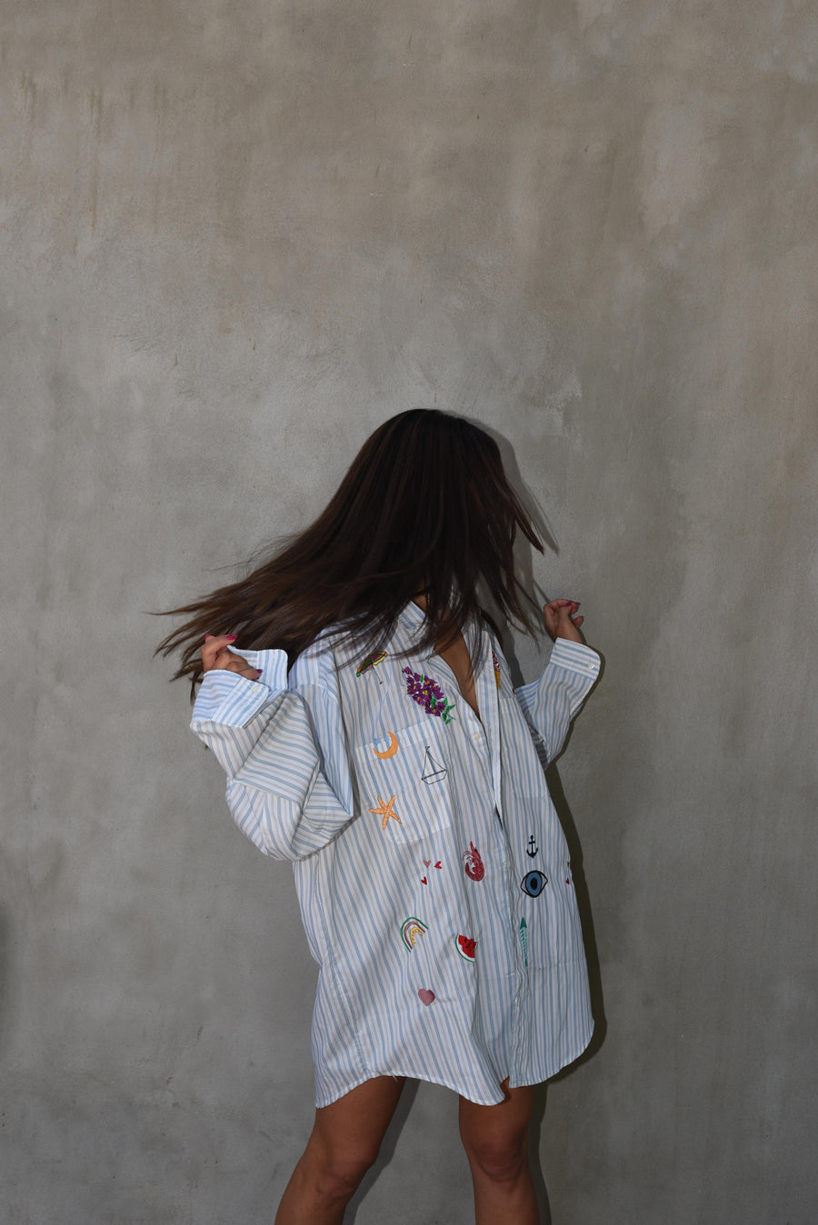 Blue stripe summer shirt